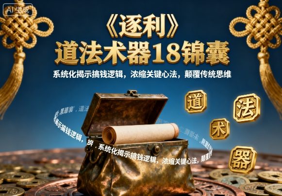 《逐利》道法术器18锦囊，系统化揭示搞钱逻辑，浓缩关键心法，颠覆传统思维-万盟网