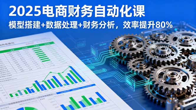 2025电商财务自动化课，模型搭建+数据处理+财务分析，效率提升80%-万盟网