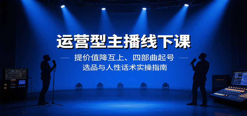 运营型主播线下课：提价值降互上、四部曲起号、选品与人性话术实操指南-万盟网