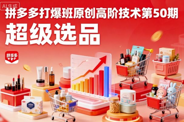 拼多多打爆班原创高阶技术第50期，超级选品-万盟网