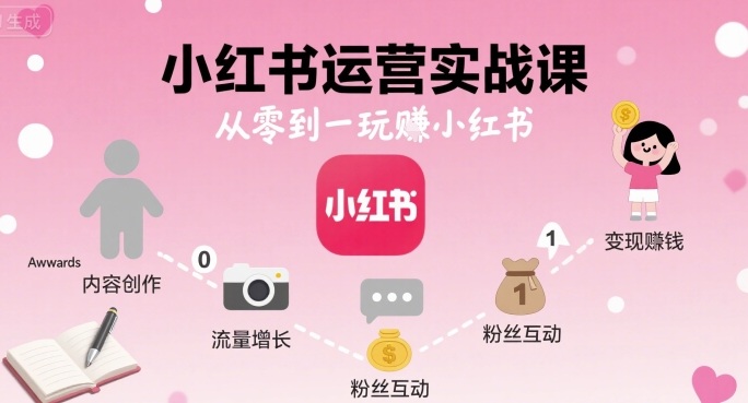 小红书运营实战课，从零到一玩賺小红书-万盟网