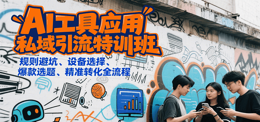 AI工具应用私域引流特训班，规则避坑、设备选择、爆款选题、精准转化全流程-万盟网