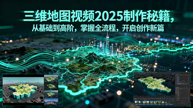 三维地图视频2025制作秘籍，从基础到高阶，掌握全流程，开启创作新篇-万盟网