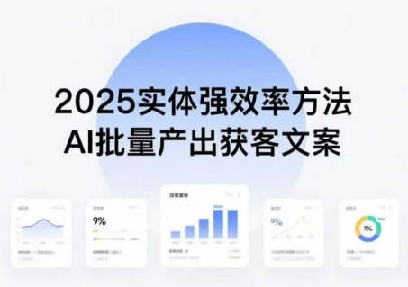 实体强效率方法：AI批量产出获客文案，2025年普通人拥抱AI，实现实体创收-万盟网
