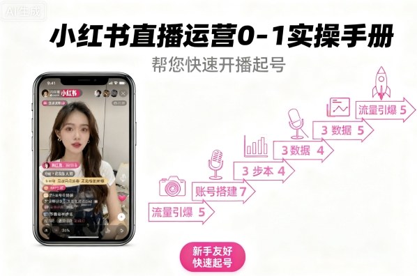 小红书直播运营0-1实操手册，帮您快速开播起号-万盟网
