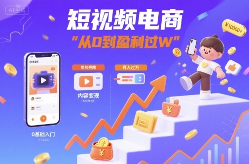 短视频电商：短视频变现从0到盈利过W-万盟网