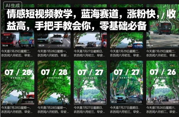 情感短视频教学，蓝海赛道，涨粉快，收益高，手把手教会你，零基础必备-万盟网