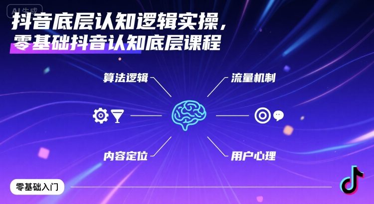 抖音底层认知逻辑实操，零基础抖音认知底层课程-万盟网
