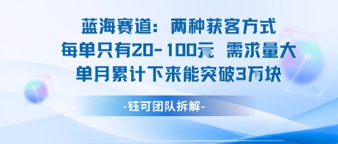 蓝海赛道：需求量大 单月累计下来能突破3W-万盟网